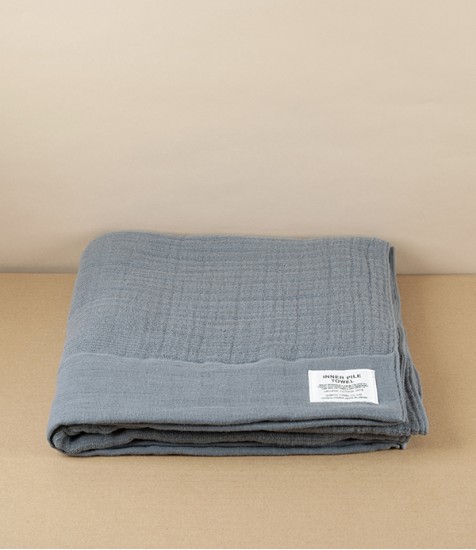 Japanese Shinto Inner Pile Bath Towel, Grey