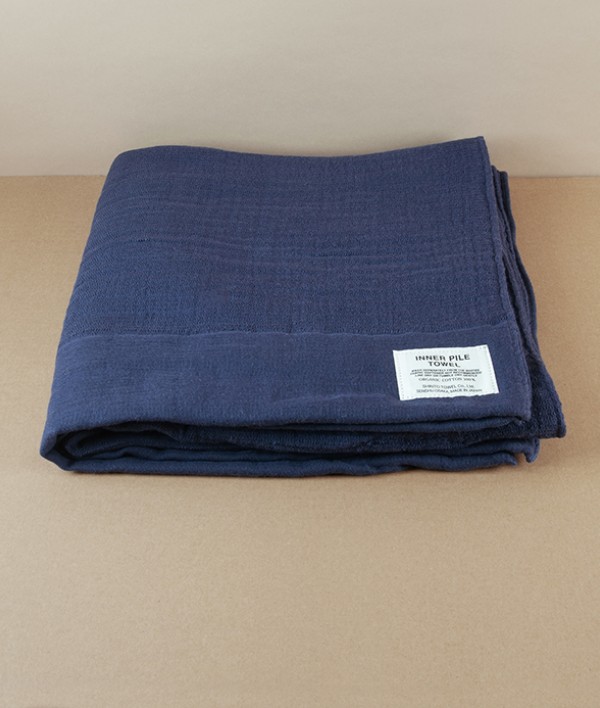 Japanese Shinto Inner Pile Bath Towel, Indigo