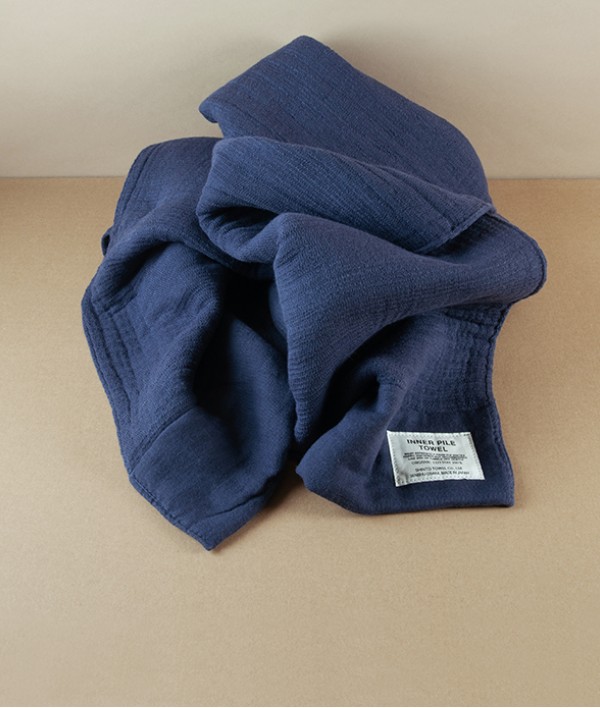 Japanese Shinto Inner Pile Bath Towel, Indigo