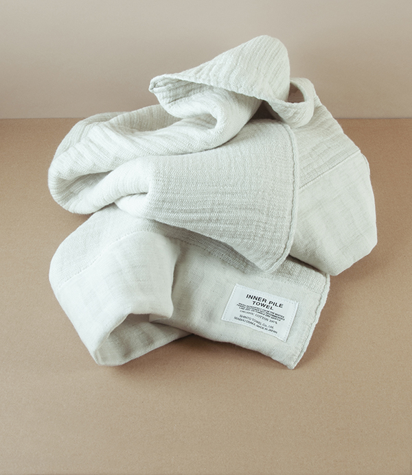 Japanese Shinto Inner Pile Bath Towel, Ivory