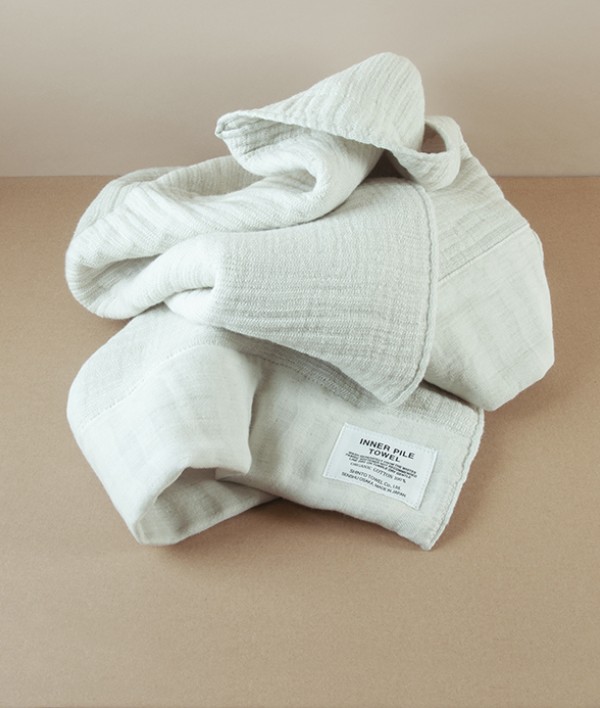 Japanese Shinto Inner Pile Bath Towel, Ivory