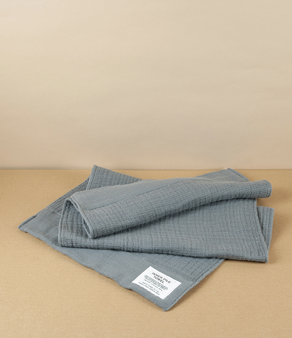 Japanese Shinto Inner Pile Hand & Face Towel, Grey