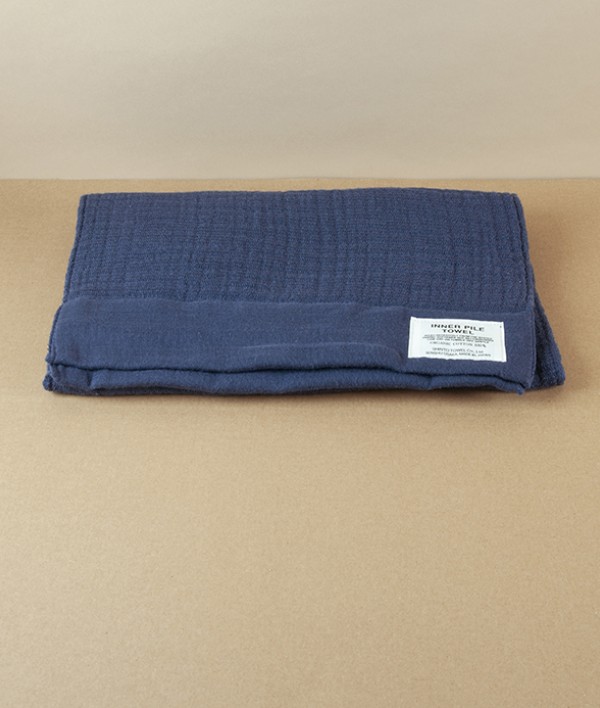 Japanese Shinto Inner Pile Hand & Face Towel, Indigo
