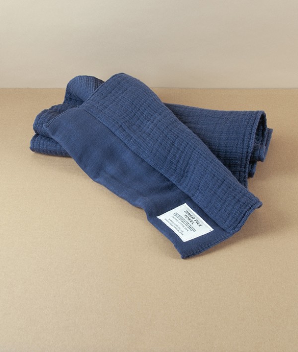 Japanese Shinto Inner Pile Hand & Face Towel, Indigo