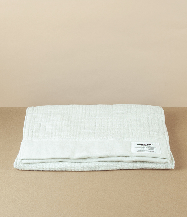 Japanese Shinto Inner Pile Hand & Face Towel, Ivory