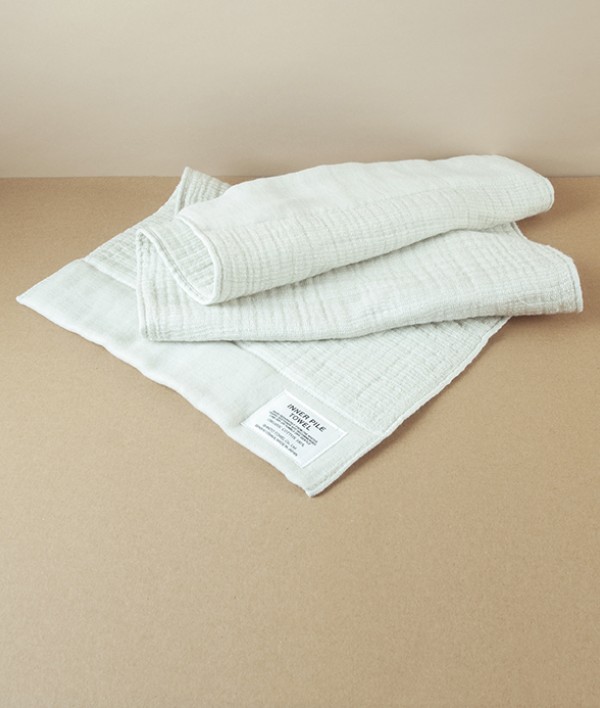 Japanese Shinto Inner Pile Hand & Face Towel, Ivory
