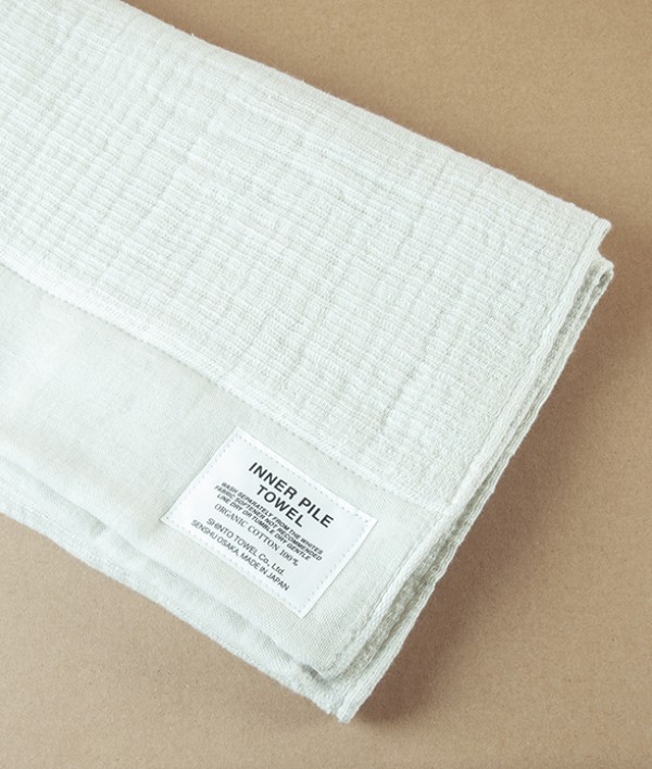 Japanese Shinto Inner Pile Hand & Face Towel, Ivory