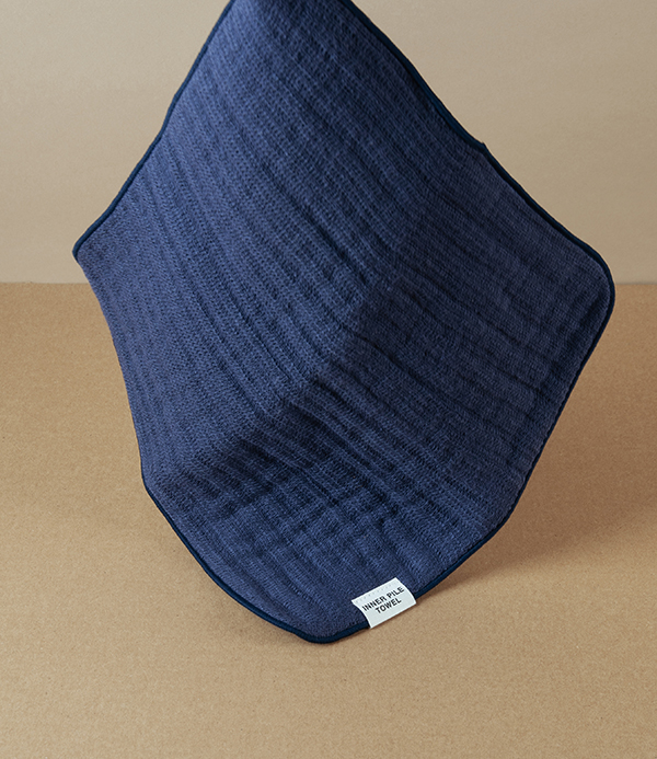 Japanese Shinto Inner Pile Wash Cloth, Indigo