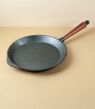 Skeppshult Swedish Cast Iron Frying Pan, Walnut Handle, 26cm