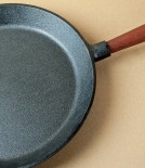 Skeppshult Swedish Cast Iron Frying Pan, Walnut Handle, 26cm