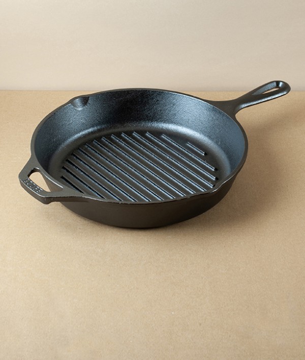 Lodge Seasoned Cast Iron Griddle-Skillet, 10.25"