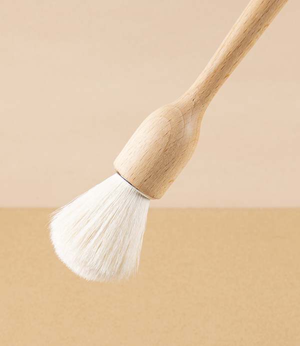Hand-Held Dust Brush, Oiled Beech & Goat Hair