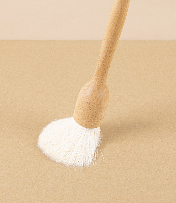 Hand-Held Dust Brush, Oiled Beech & Goat Hair