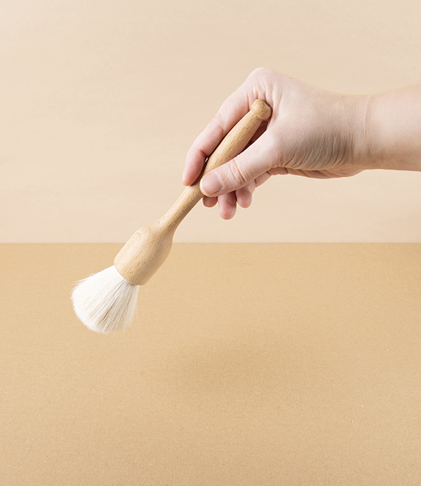 Hand-Held Dust Brush, Oiled Beech & Goat Hair