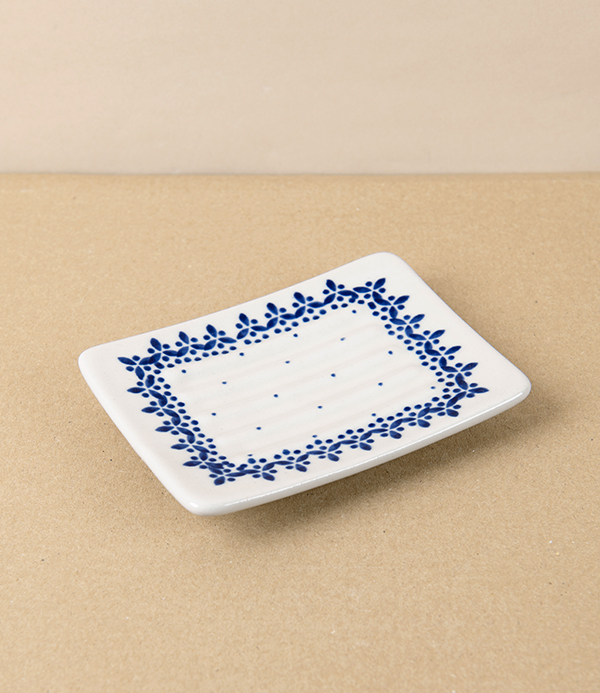 Polish Bolesławiec Ceramic Soap Dish