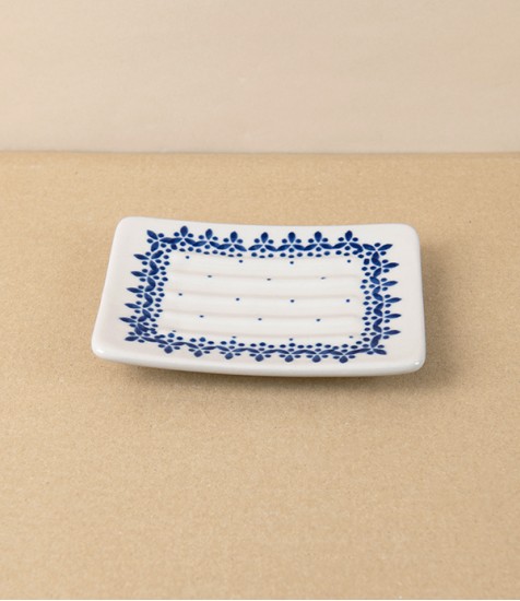 Polish Bolesławiec Ceramic Soap Dish