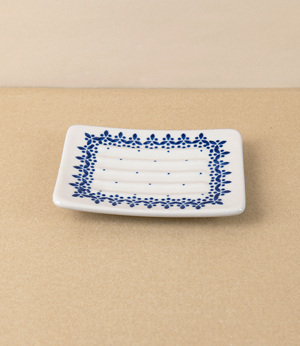 Polish Bolesławiec Ceramic Soap Dish
