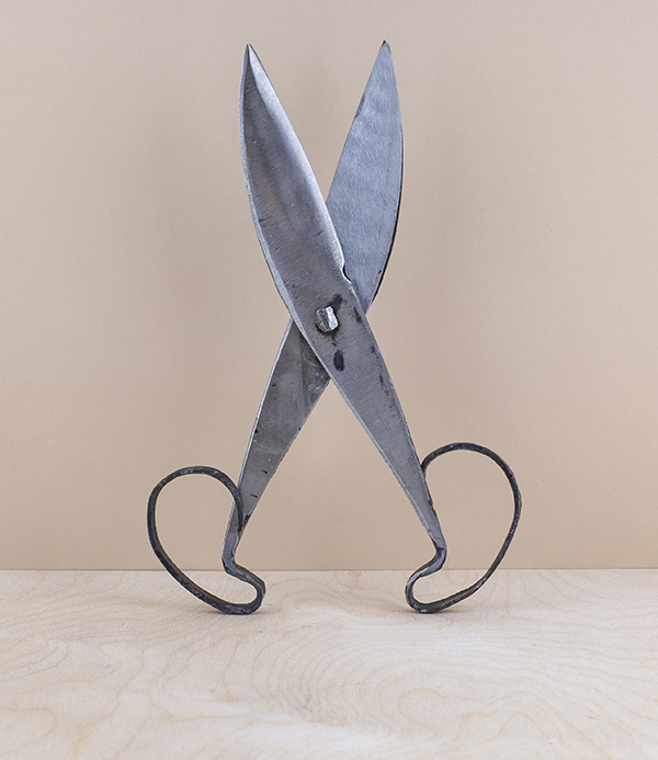 Hand forged garden scissor shears