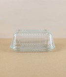 Butter Dish, Pressed Glass, Spain