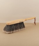 Split Horsehair Hand Brush, Turned Handle