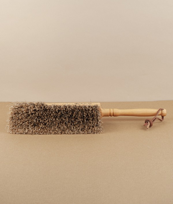 Split Horsehair Hand Brush, Turned Handle