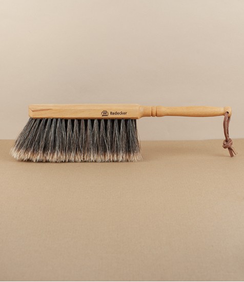 Split Horsehair Hand Brush, Turned Handle