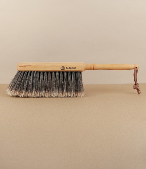 Split Horsehair Hand Brush, Turned Handle