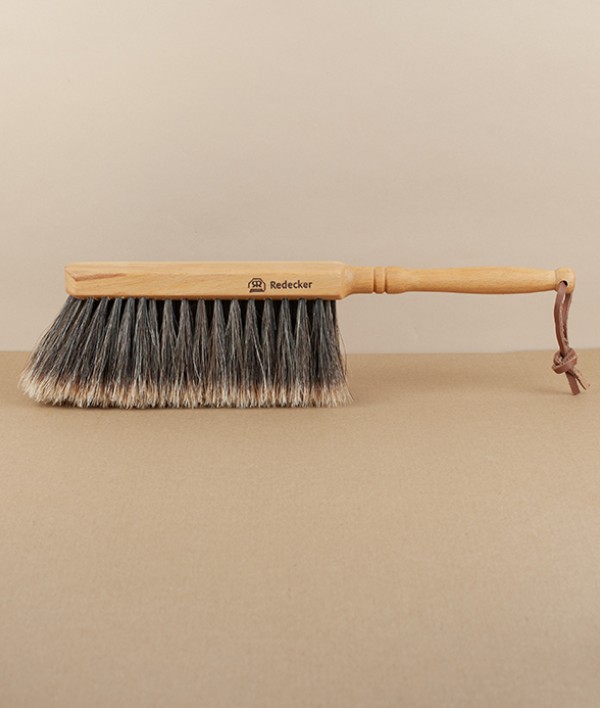 Split Horsehair Hand Brush, Turned Handle