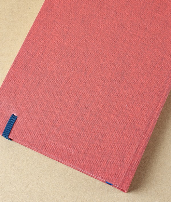 Stamford Hand-bound A5 Notebook, Lined, Red