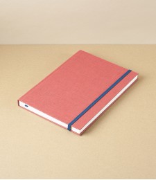 Stamford Hand-bound A5 Notebook, Lined, Red