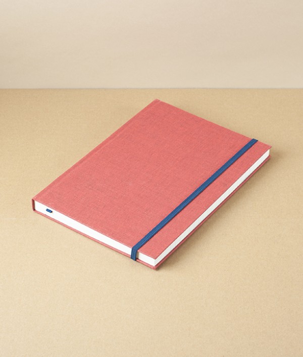 Stamford Hand-bound A5 Notebook, Lined, Red
