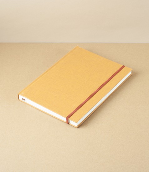 Stamford Hand-bound A5 Notebook, Lined, Yellow