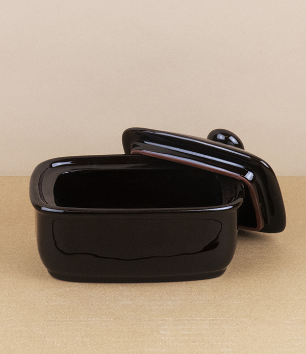 Stoke Red Ware butter dish