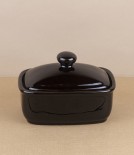 Stoke Red Ware butter dish