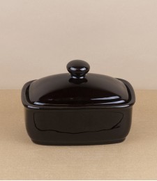 Stoke Red Ware butter dish