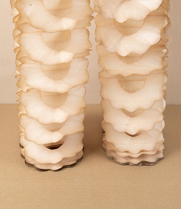 Hand-Dyed Paper Garland, Sand, 4 Metres