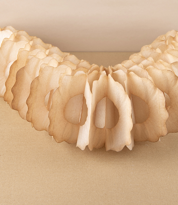 Hand-Dyed Paper Garland, Sand, 4 Metres
