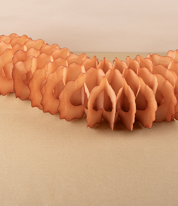 Hand-Dyed Paper Garland, Terracotta, 4 Metres