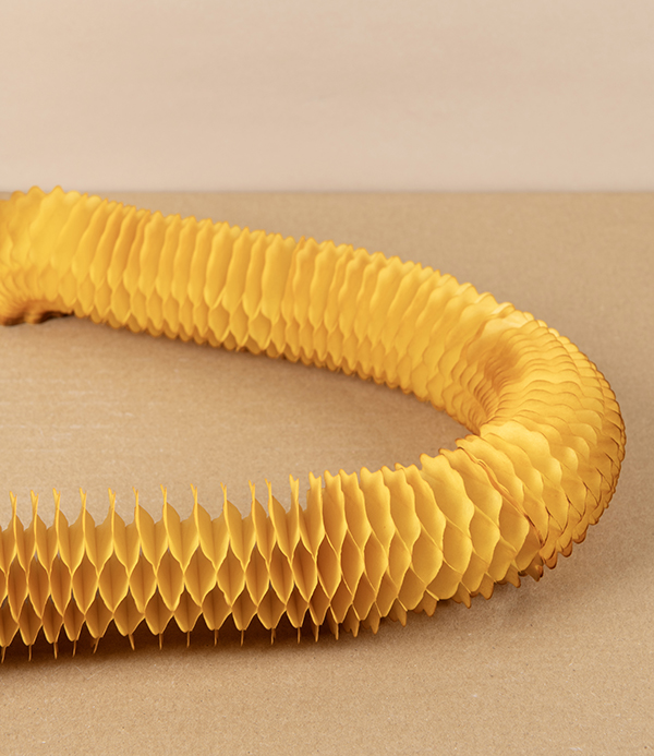 Hand-Dyed Paper Garland, Mustard, 2 Metres