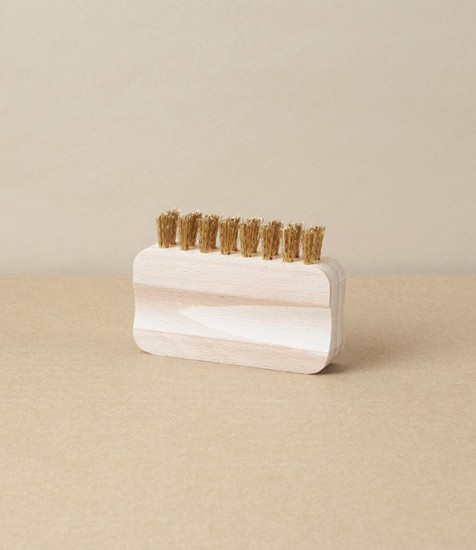 Brass Bristled Suede Cleaning Brush