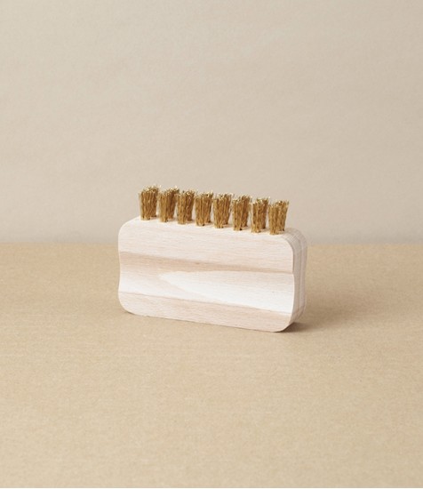 Brass Bristled Suede Cleaning Brush