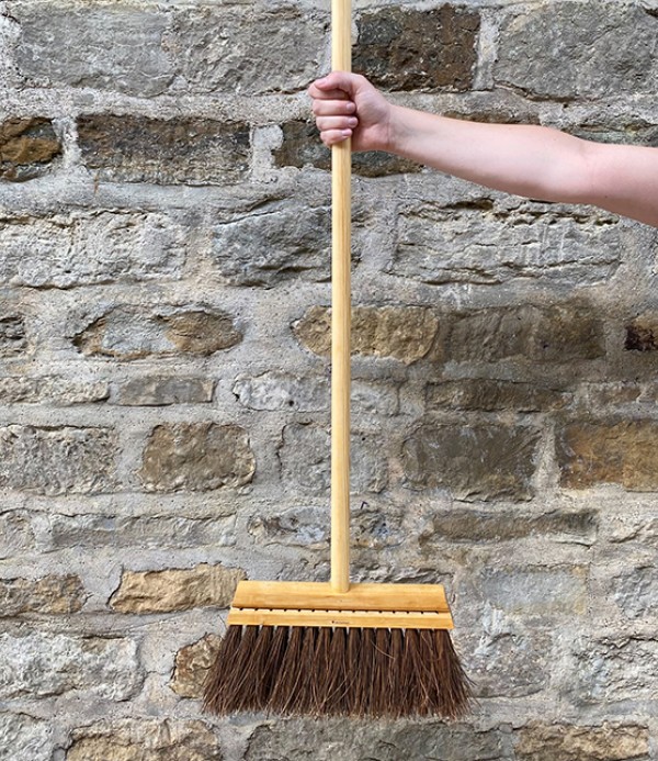 Swedish Slim Broom for Indoor & Outdoor Use, Birch & Palmyra Fibre