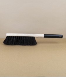 Swedish hand brush, horsehair, black handle