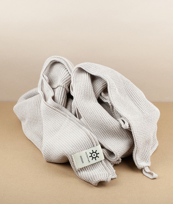 Knitted Organic Cotton Bath Towel, Natural