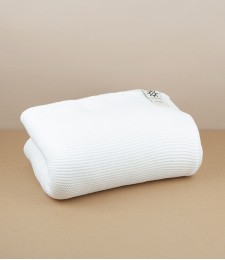 Knitted Organic Cotton Bath Towel, White