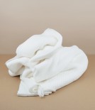 Knitted Organic Cotton Bath Towel, White
