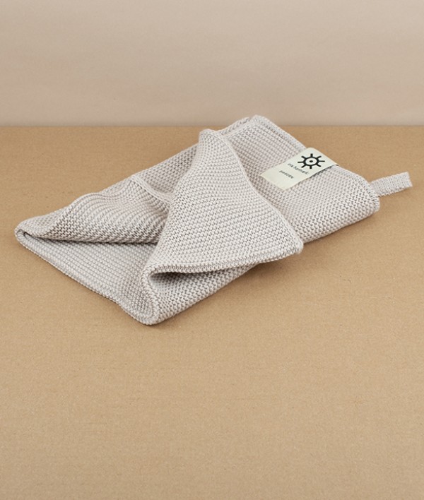 Knitted Organic Cotton Hand-Towel, Natural