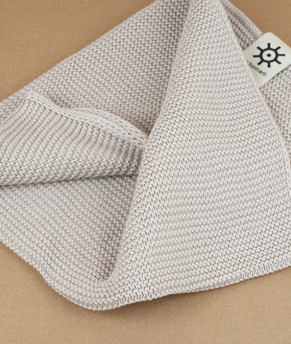 Knitted Organic Cotton Hand-Towel, Natural