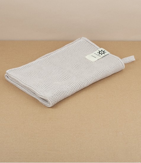 Knitted Organic Cotton Hand-Towel, Natural