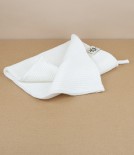 Knitted Organic Cotton Hand-Towel, White